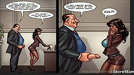 Black Council Woman Fucked in Office by Monster Cock Boss
