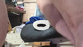 Mr Hankeys Solo Dildo Riding Action