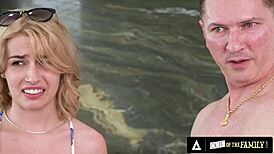 lucky man explores family roleplay with stunning stepmom and cute stepdaughter