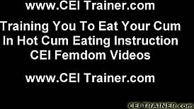 She Makes You Eat Your Own Cum in Femdom CEI