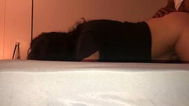 latina teen 18+ receives backshots from boyfriend