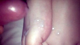 amateurs give footjobs in casual settings