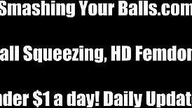 Femdom Punishes Sub With Ball Kicking And Humiliation In BDSM Session