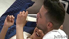 Bitchy Teen Nubiles Bounce Hard on a Thick Boner. Their Rough Amateur Session Gets Nasty in Bed.