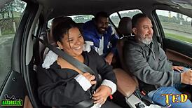 A couple indulges in hardcore outdoor sex with latina fanny prado