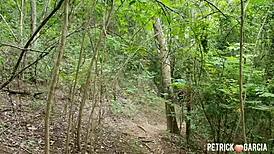 I climbed the trail and met a guy jerking off, couldn't resist and we came together