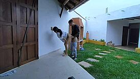 I bent over my sister-in-law for that big black cock pounding