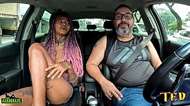 Sophia Chocolate stars in a wild street porno from Brazil