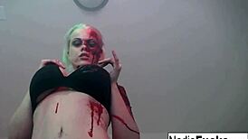 Hot Zombie Pleases The Gash Between Her Legs