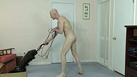 Gay nudist cleans house on beach