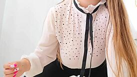 busty hottie undresses slowly for a luxury orgasm 😍