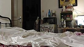 White Slut Fucked in Satin Panties and Black Corset Doggy Style