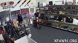 a beautiful amateur accepts a cash offer in the shop