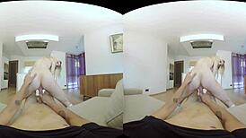 Feeling the sweet skinny blonde ride passionately in pov part 2