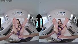 Wetvr Tied Brunette Fucked Hard With Mouthful