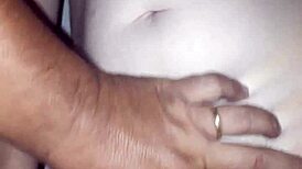 Husband masturbates wife before intense anal sex