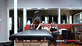 Online tinder date turns into soft bdsm bondage sex, with blowjob and big tits bound amateurs