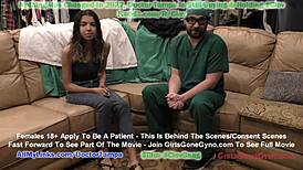 doctor tampa examines aria nicole's pussy with speculum in hospital reality