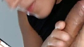 My girlfriend wakes me with a deepthroat blowjob 😍