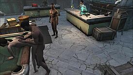 yo, check this wild fo4 pool table party with cute teens!