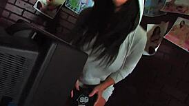 i'm jayden jaymes, playing with my big boobs and pussy solo