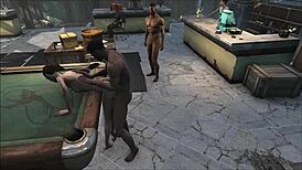 yo, check this wild fo4 pool table party with cute teens!