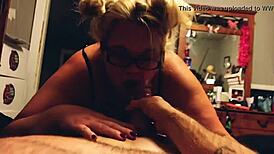 my blonde bbw wife is my dirty cum whore, she loves it