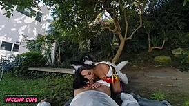 VR Asian beauty gets missionary on