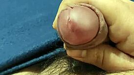 Intense masturbation leads to explosive cumshot