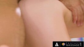 Intense Emotions Surge As Hung Chad White Ravages Rookie Masseuse's Pussy With Boss Watching Closely