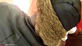 Employee fucks boss in bush while madam records him pounding local pussy