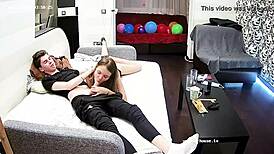 Beauty euro chick says, 'I love sucking and taking dildo at once'