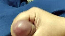 Intense masturbation leads to explosive cumshot