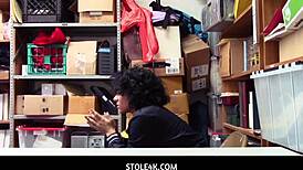 Maya Morena Ebony Shoplifter Punished in Garage