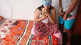 i feel so horny fucking my niece in missionary with her eyes blindfolded at home.