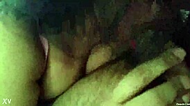 Boyfriend and girlfriend share a steamy homemade moment