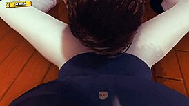 Big Boob Stepmom Rides Cowgirl!