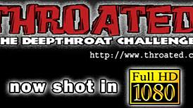 Rough deepthroat action with girlfriend