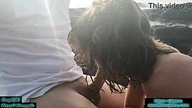 Barebacking on the beach: A risky outdoor blowjob