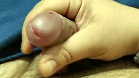 Intense masturbation leads to explosive cumshot