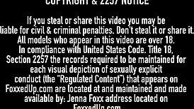 Red Hot Jenna Foxx and Sexy Mrs Sloppy Tongue Fuck Each Other in Fishnets