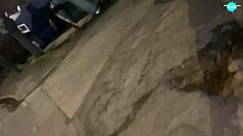 Street Girl Shoves Items Deep While on the Run