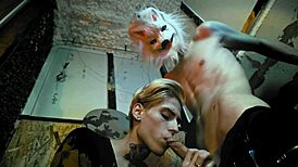 hot werewolf seduces skinny twink for intense anal action