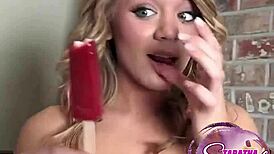 Tabatha Sweet teases with natural tits during naked interview