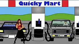 Ebony pornstar sucks black cock in interracial lesbian scene