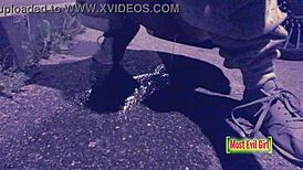 Girl Caught Pissing in Public Parking Lot at Night - Sex Tape