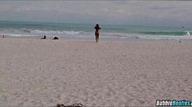 Black Beach Bunny in Bikini Stuns Outdoors