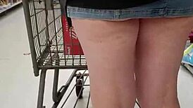 Sexy Granny Vee Flashes Her Assets at Walmart