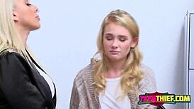 petite teen thief learns a lesson in shop