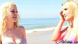 blondes catie parker and cali carter eat each other's pussies with fingering and masturbation